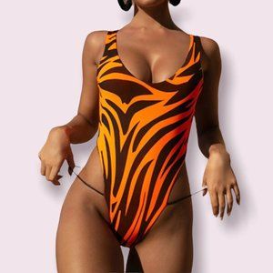 Tiger print one piece
